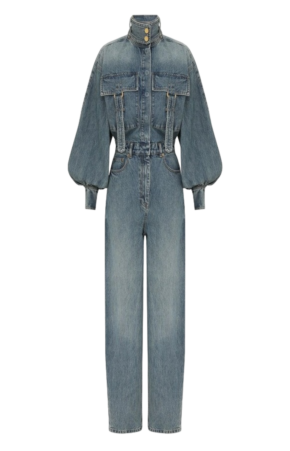 The illustration denim boilersuit