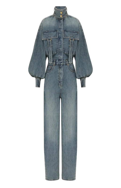 The illustration denim boilersuit