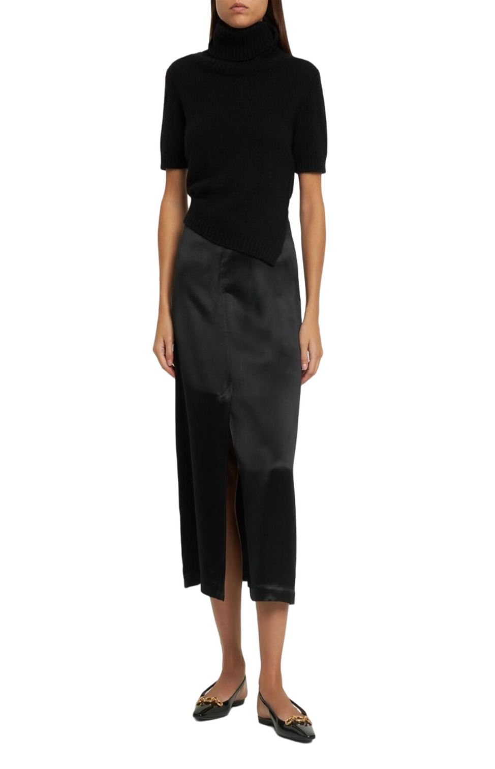 Lys silk blend midi skirt