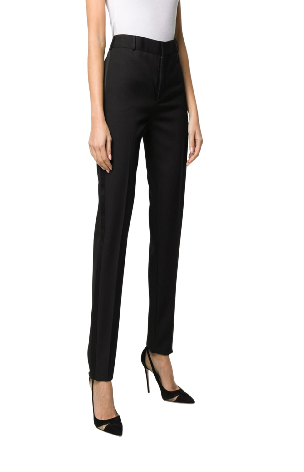 High-rise tailored trousers