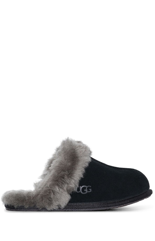 Scuffette shearling-lined slippers