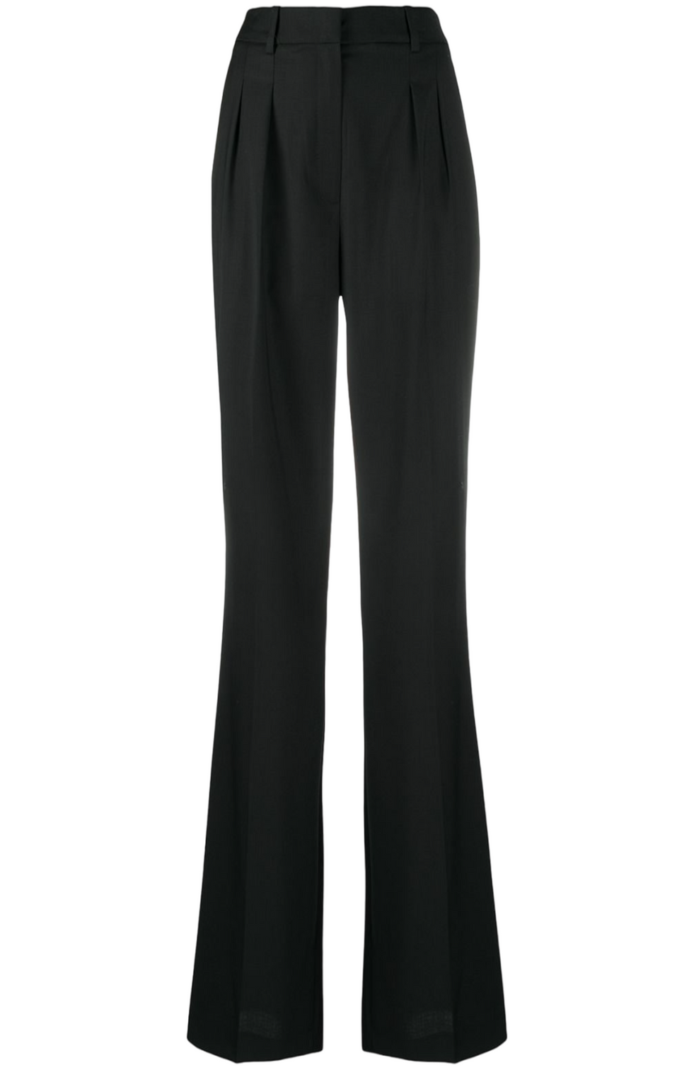 Flared wool trousers