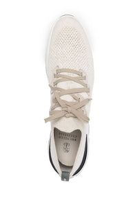 Perforated-detail low-top sneakers