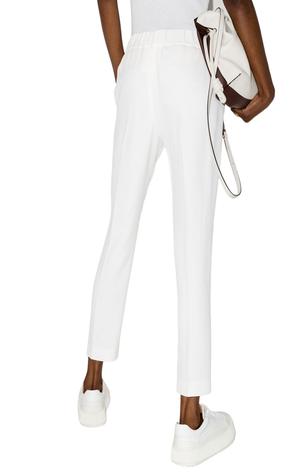 Cropped slim-fit trousers