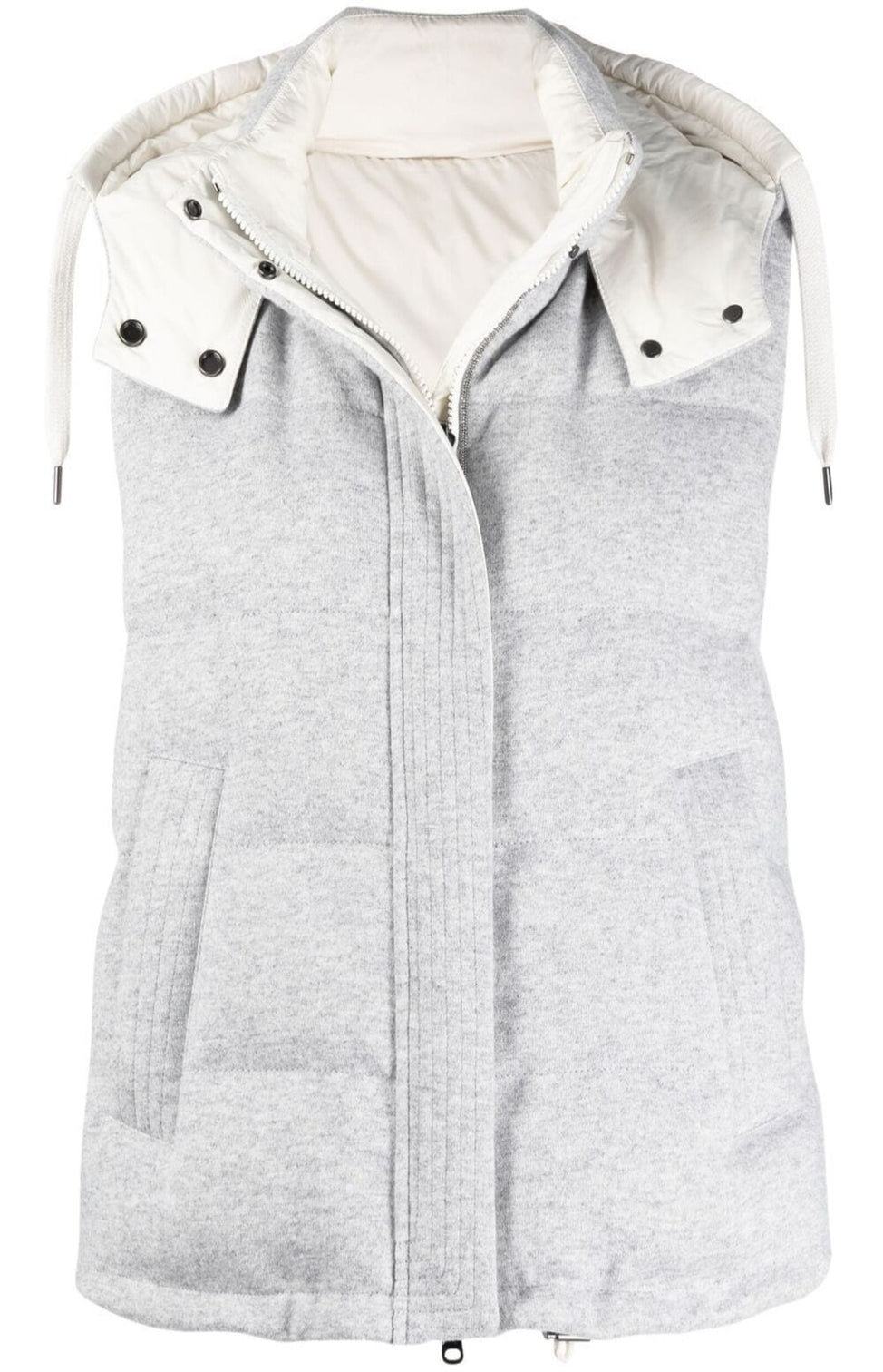 Hooded padded gilet