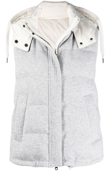Hooded padded gilet