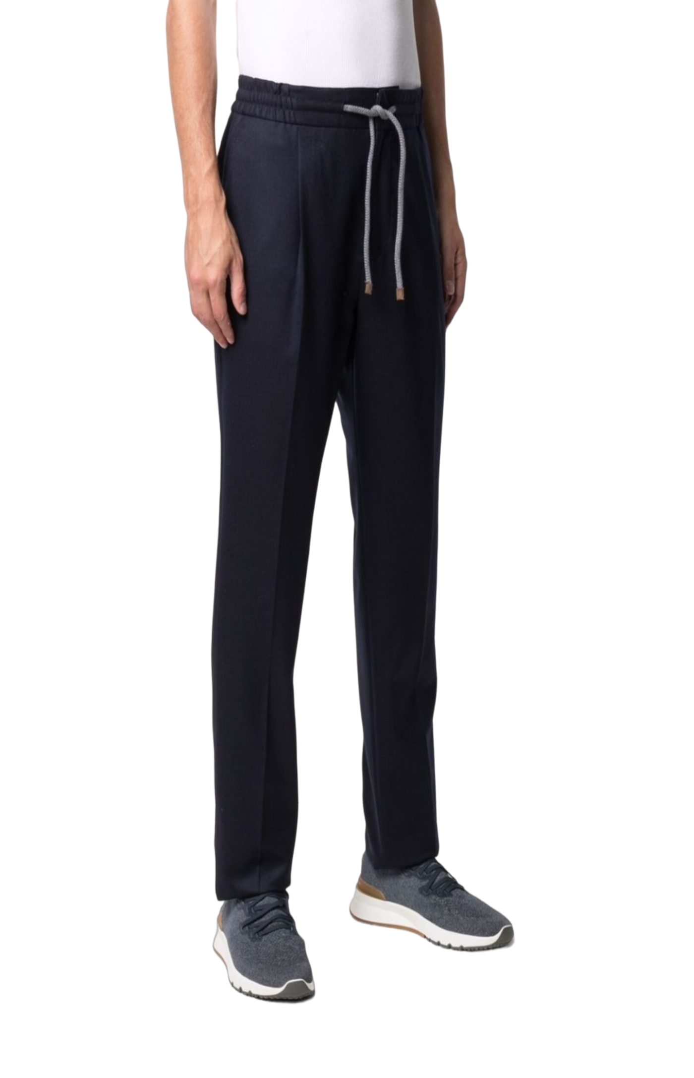 Load image into Gallery viewer, High-rise straight leg wool trousers