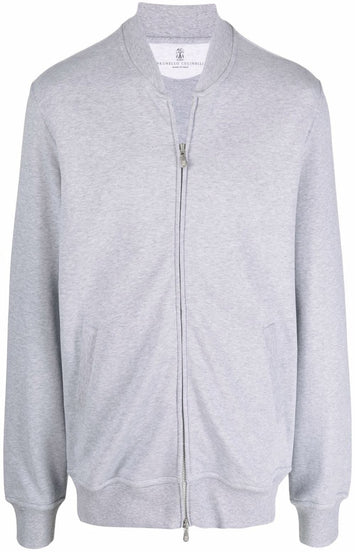 Zip-up sweater bomber jacket