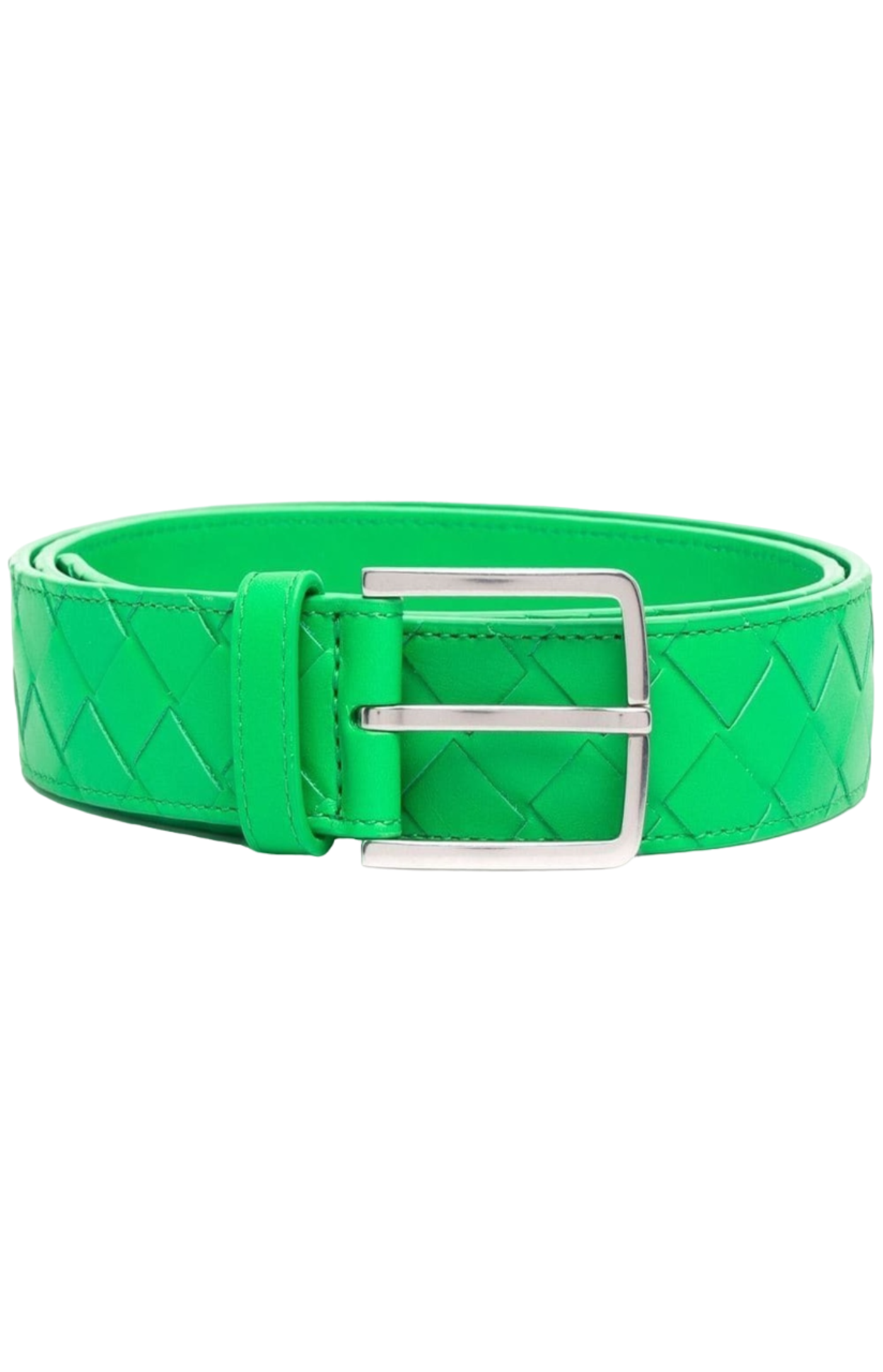 Intrecciato leather belt