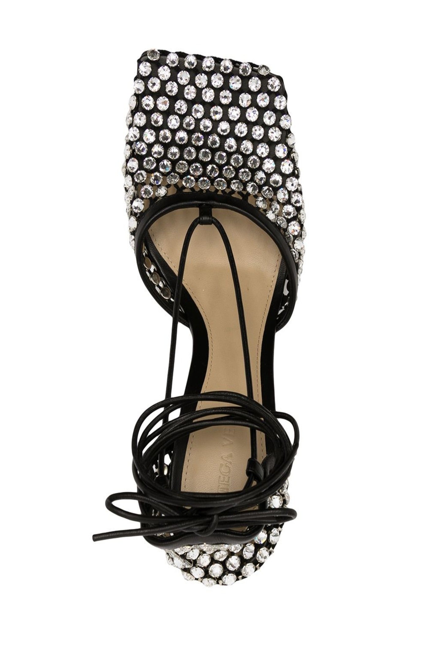 Load image into Gallery viewer, Crystal-embellished tie-ankle sandals