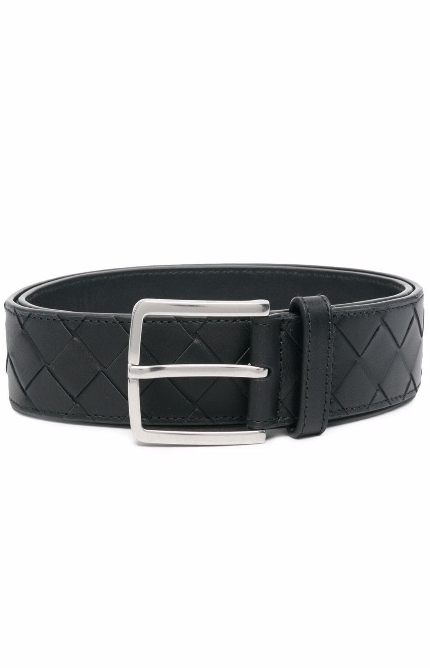 Intrecciato leather belt