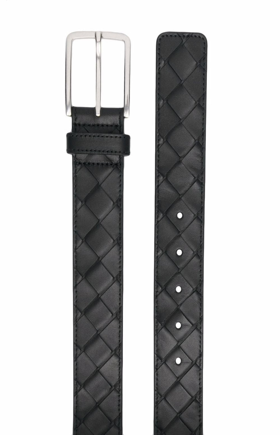 Intrecciato leather belt