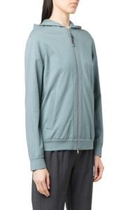 Cotton-silk blend tracksuit top