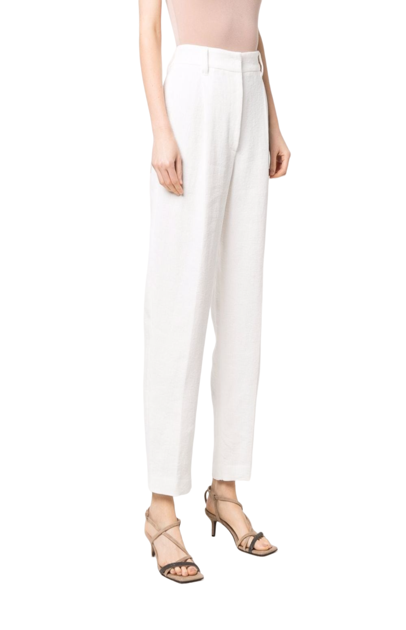 Load image into Gallery viewer, Linen-cotton tapered trousers