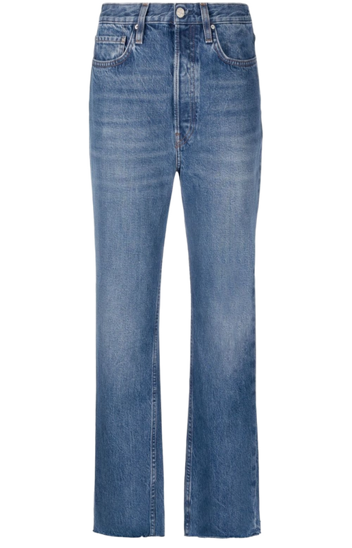 Cropped straight-leg jeans