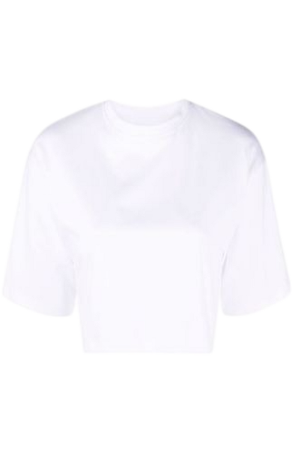 Cropped short-sleeve T-shirt