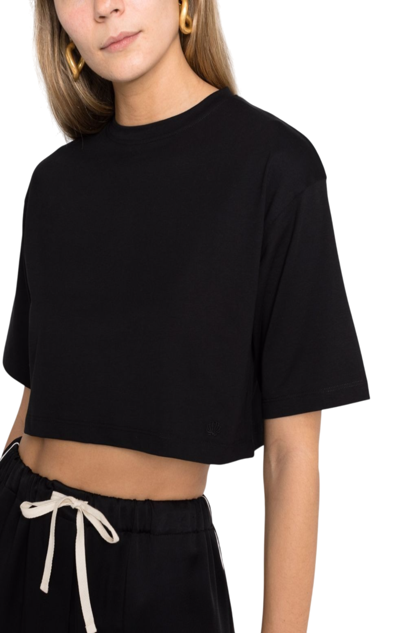 Load image into Gallery viewer, Gupo short-sleeve cropped T-shirt