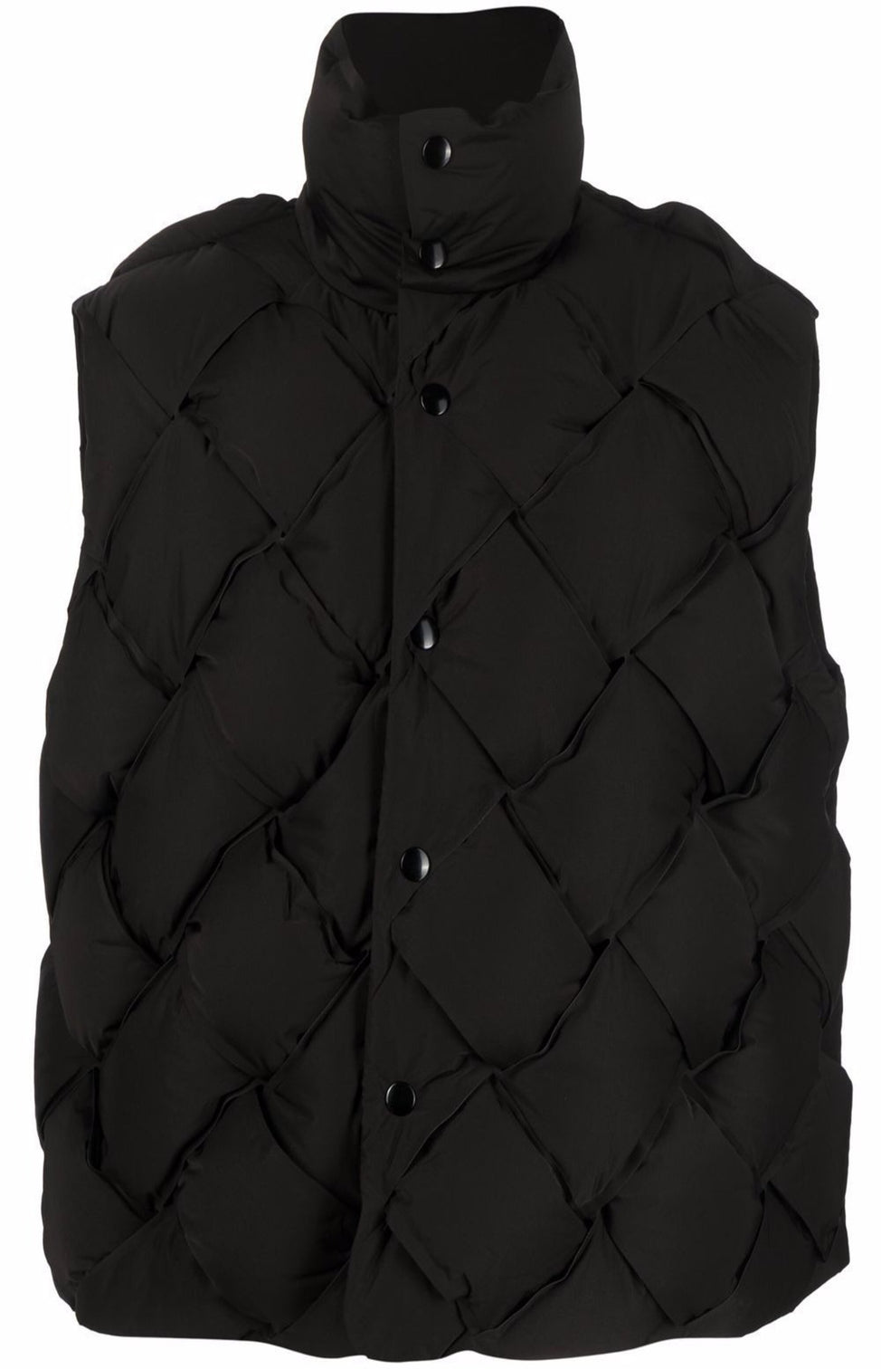 Intrecciato padded gilet