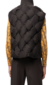 Intrecciato padded gilet