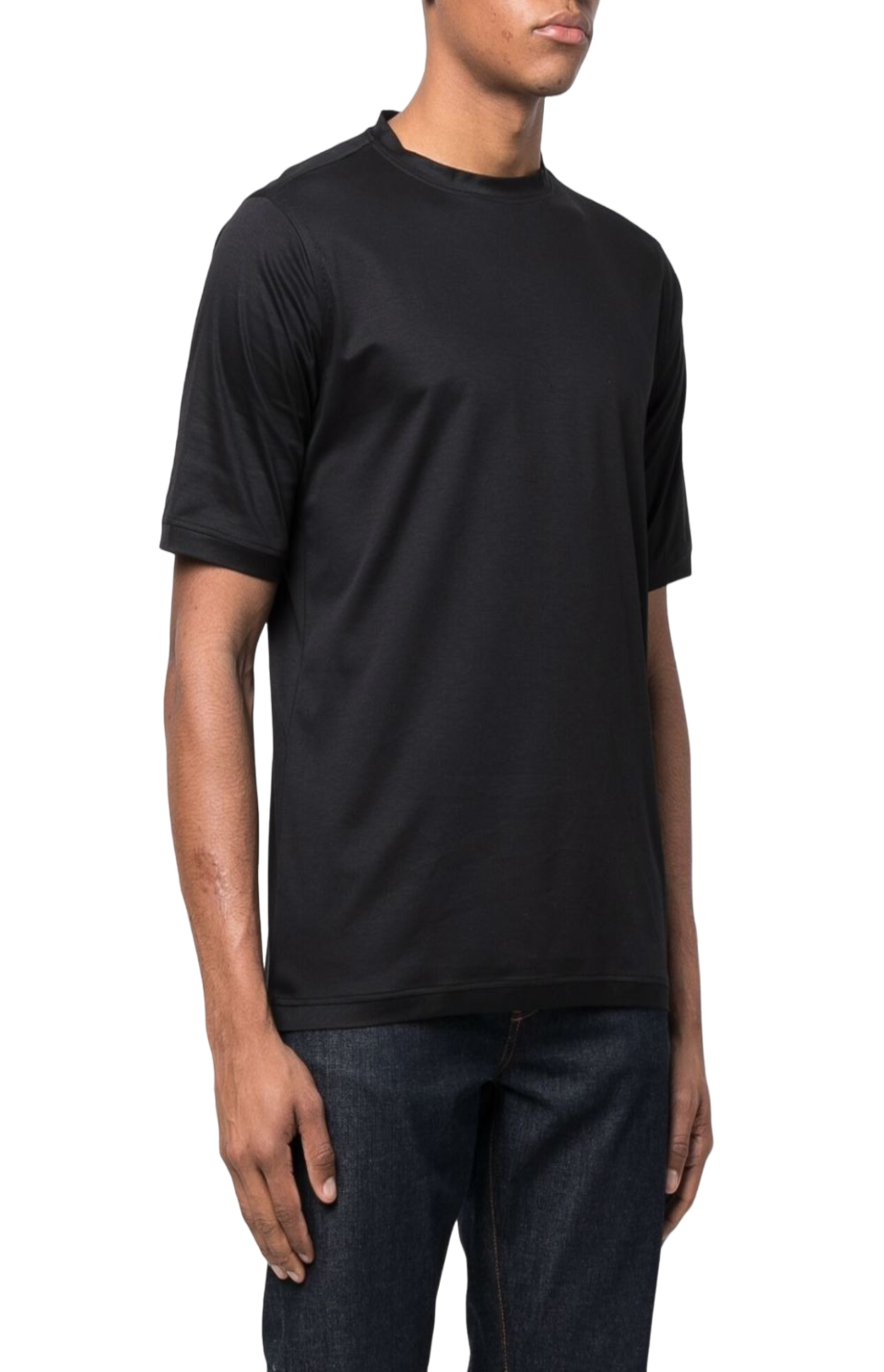 Load image into Gallery viewer, High-neck cotton T-shirt