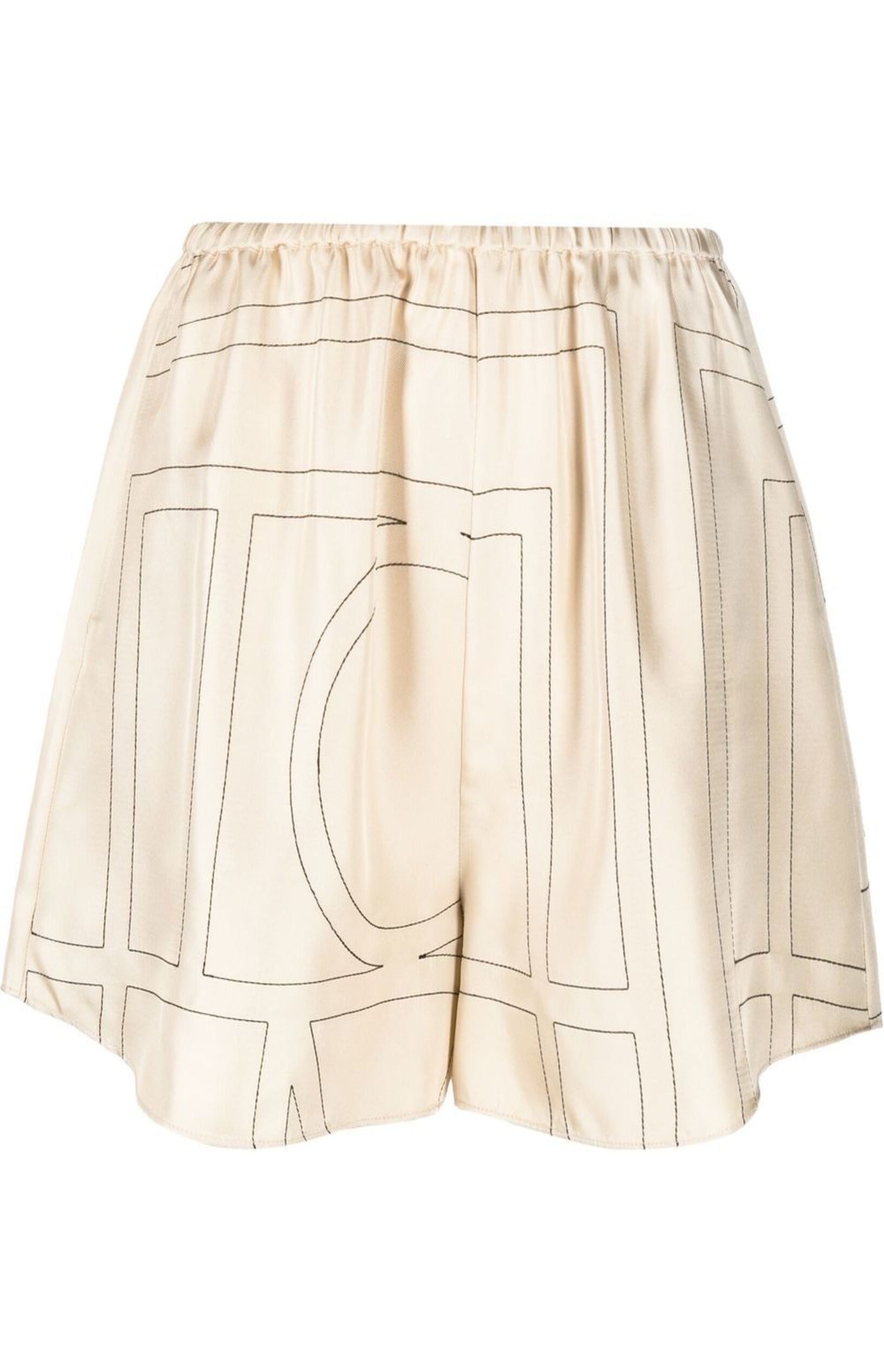 Load image into Gallery viewer, Monogram-print silk shorts