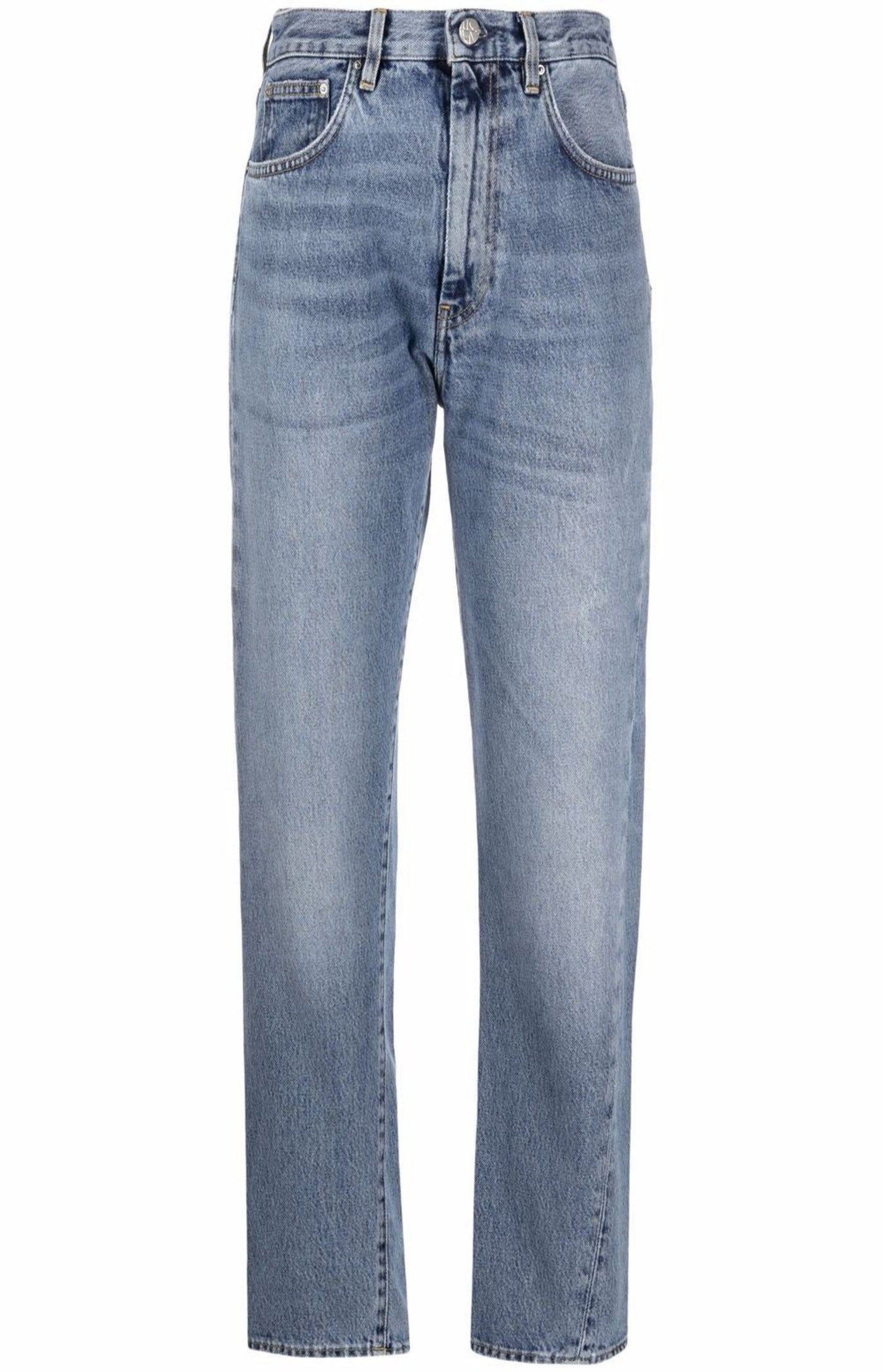 Load image into Gallery viewer, Twisted-seam straight jeans