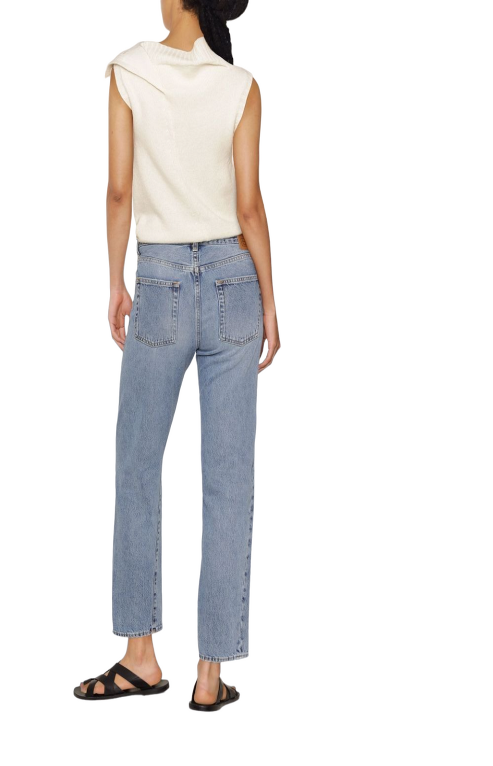 Twisted-seam straight jeans