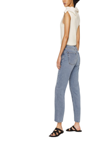 Twisted-seam straight jeans