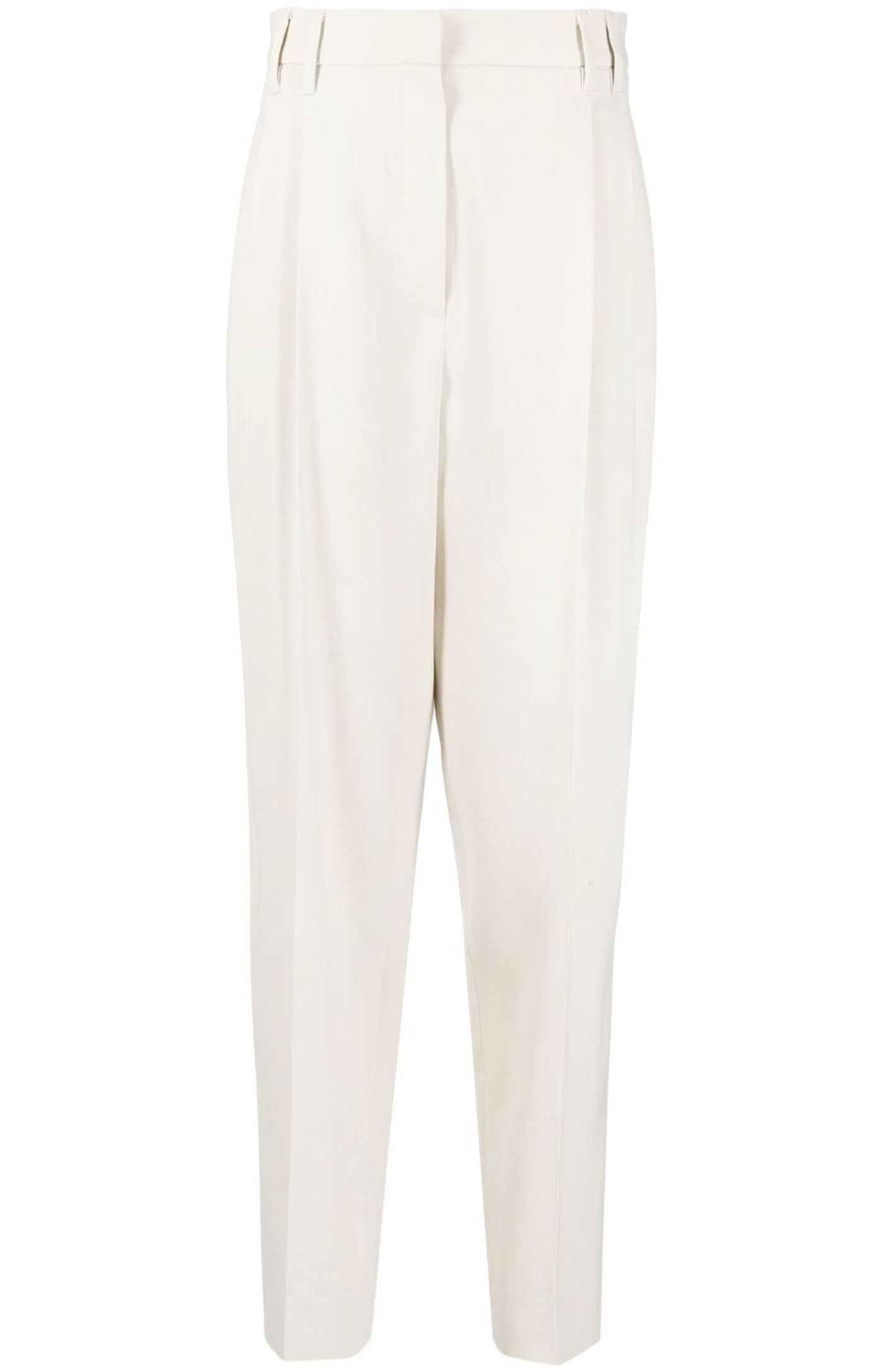 High-waisted tailored trousers