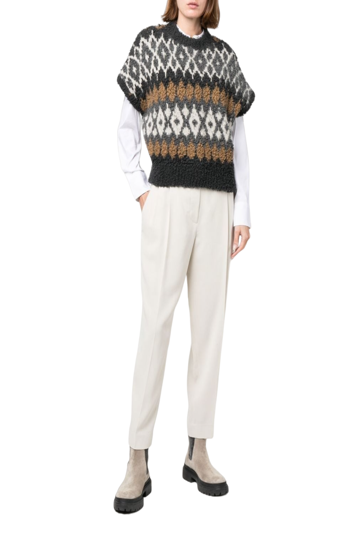 Load image into Gallery viewer, High-waisted tailored trousers