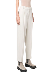 High-waisted tailored trousers