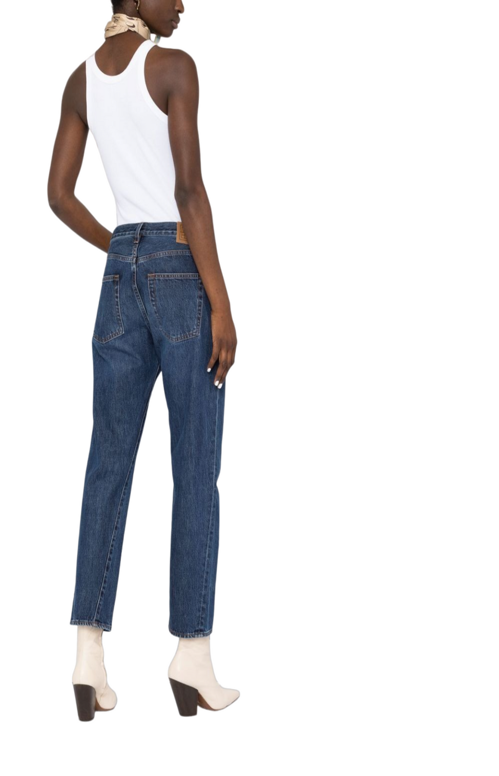 Cropped straight-leg jeans