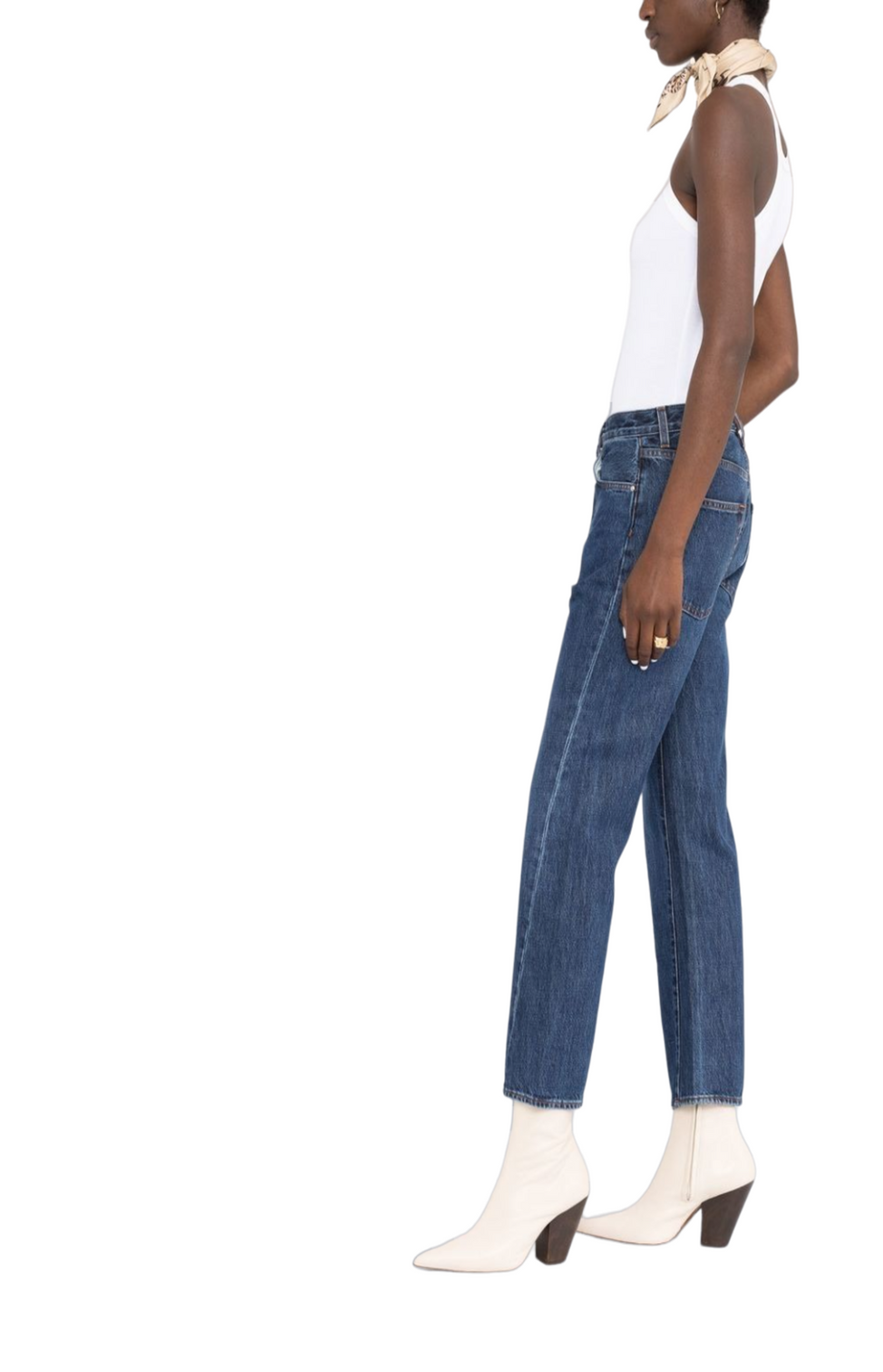 Cropped straight-leg jeans