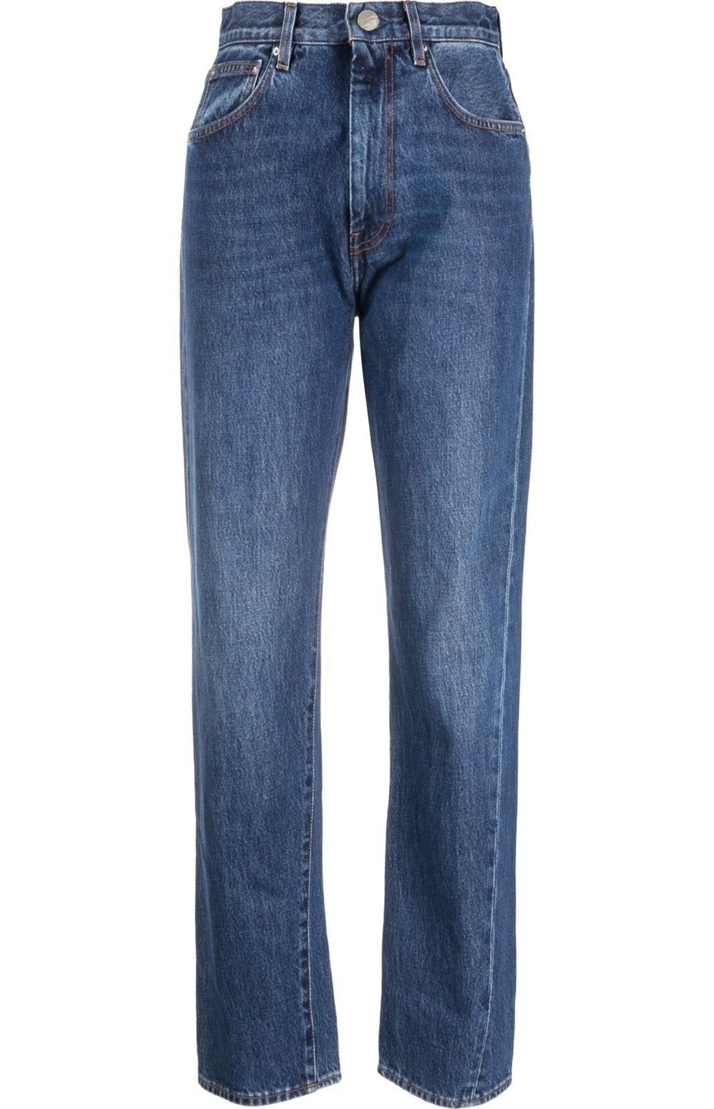 Cropped straight-leg jeans