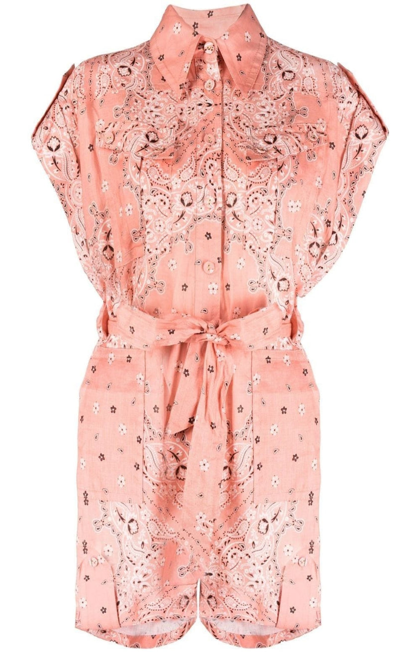 Graphic-print playsuit