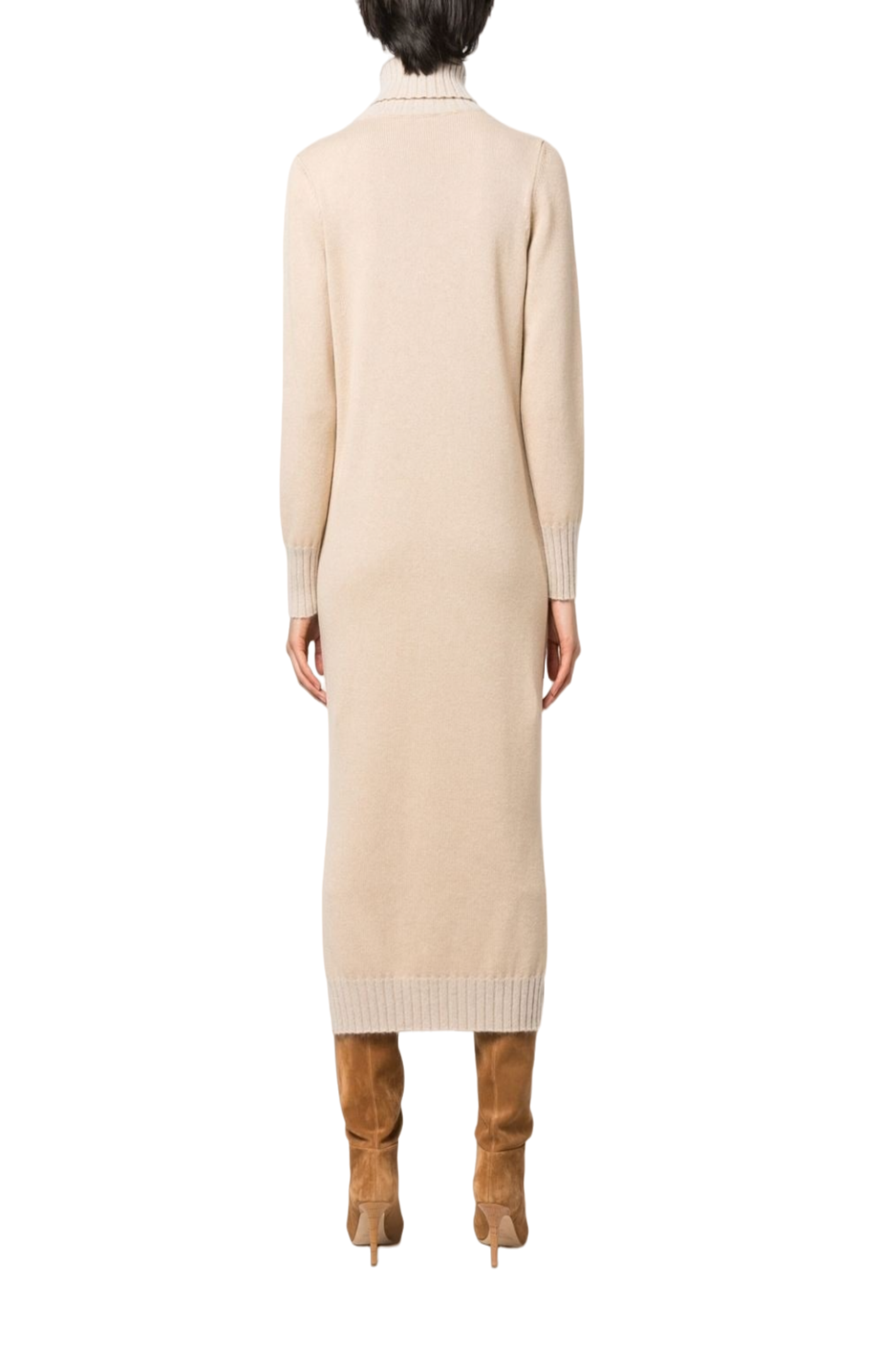 Load image into Gallery viewer, Roll-neck knitted jumper dress