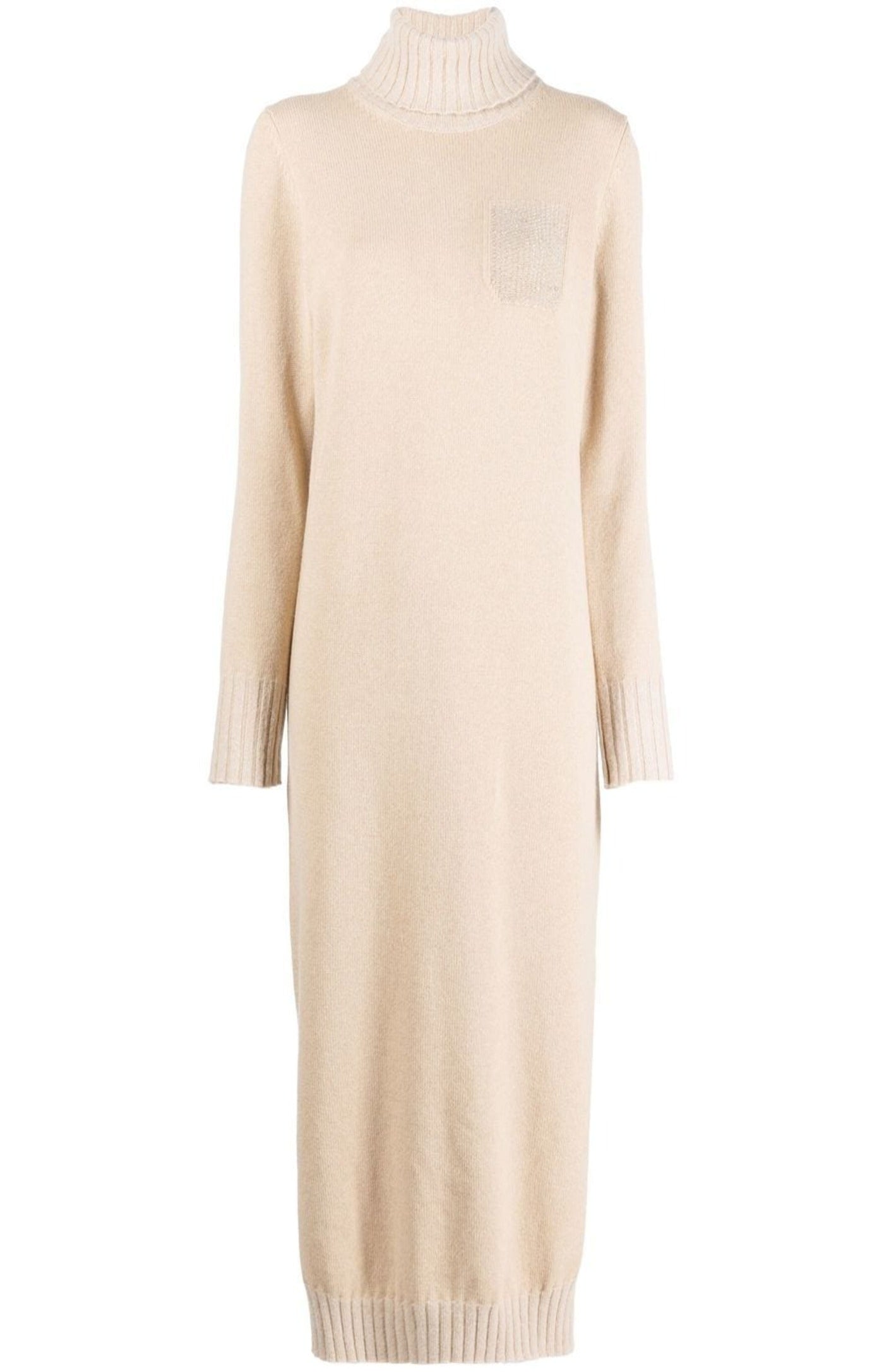 Load image into Gallery viewer, Roll-neck knitted jumper dress