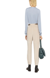 Belted cropped trousers