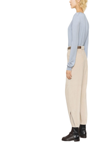 Belted cropped trousers