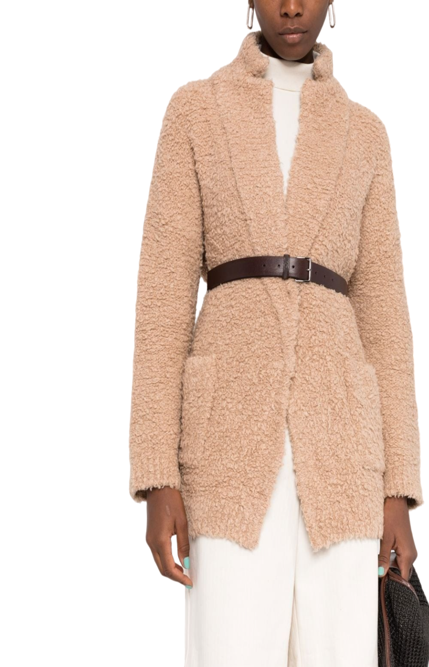 Load image into Gallery viewer, Belted knitted cardigan