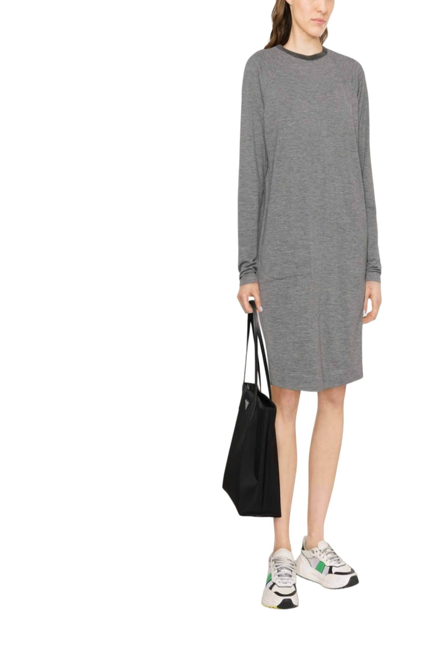 Load image into Gallery viewer, Monili-trim knitted dress