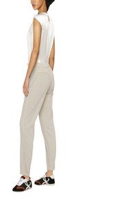 High-waist drawstring trousers