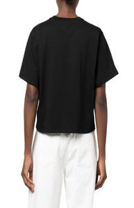 Crew-neck straight-hem T-shirt