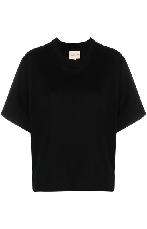 Crew-neck straight-hem T-shirt