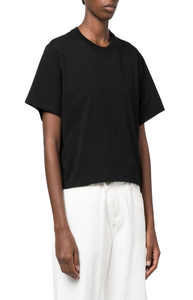 Crew-neck straight-hem T-shirt