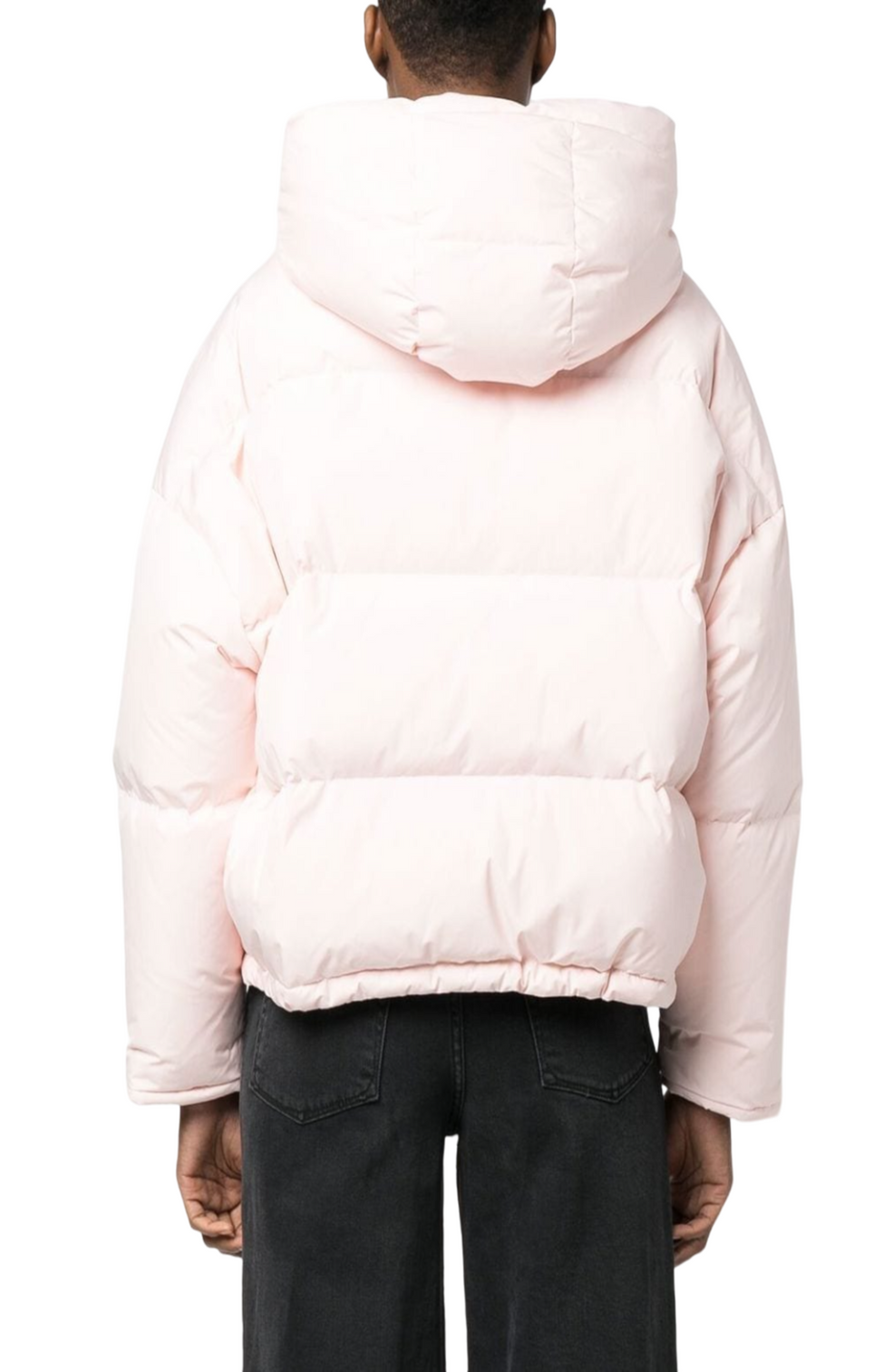 Down jacket with drawstring