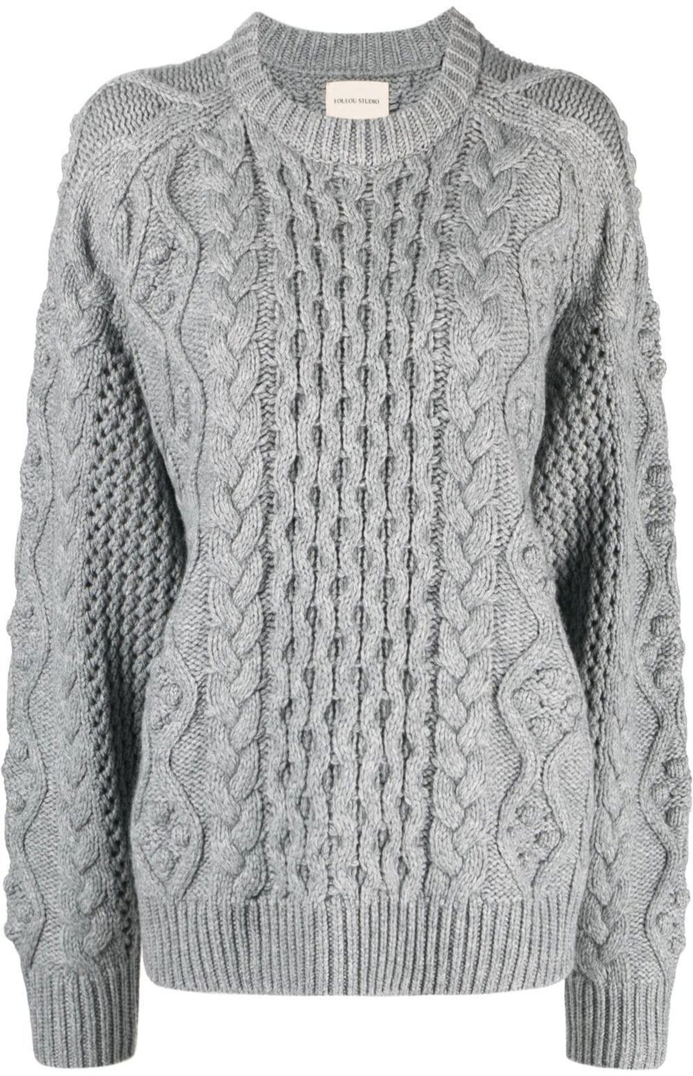 Load image into Gallery viewer, Chunky-knit long-sleeve jumper