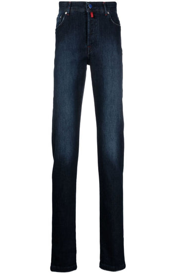 Straight-leg denim jeans