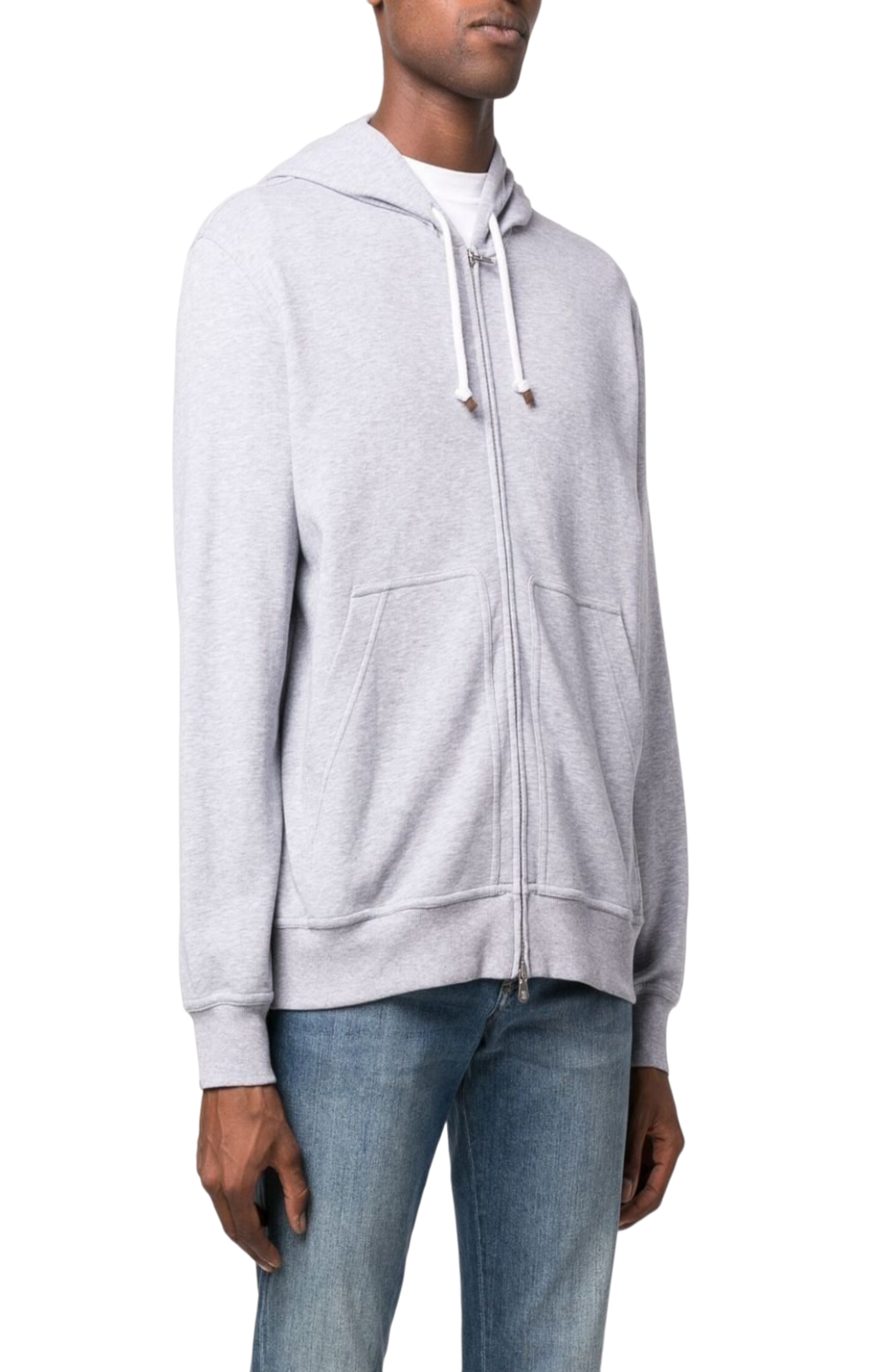 Load image into Gallery viewer, Zipped cotton-blend hoodie