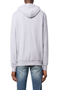 Zipped cotton-blend hoodie